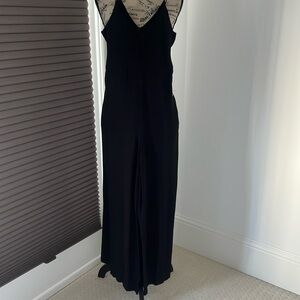 Ladies Black Wide Leg Jumpsuit